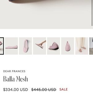 Dear Frances Balla Mesh Light Pink Flats